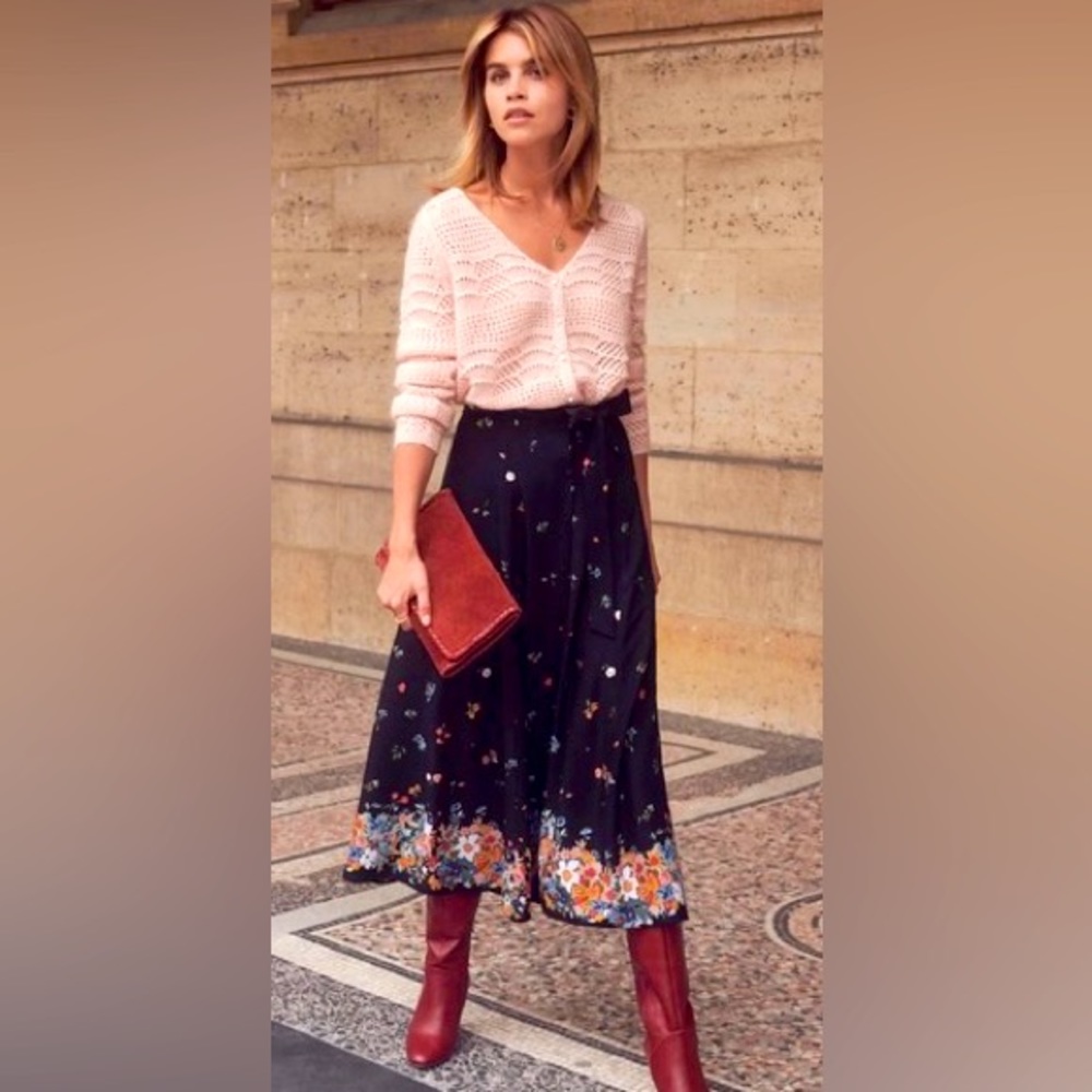 NWT Sezane Bettina Floral Skirt sz36